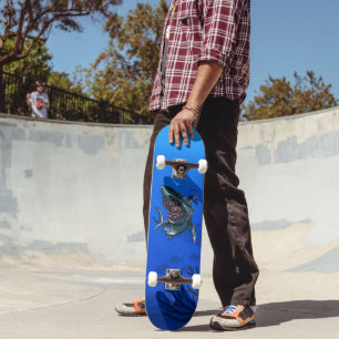 Fierce Ocean Shark Scary Fun Skateboard