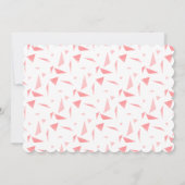 Fierce One Pink Shark Animal First Birthday Einladung (Rückseite)