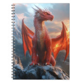Fierce Orange Angry Dragon Notizblock (Vorderseite)