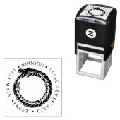 Fierce Ouroboros Silhouette - Rückgabezeichen Permastempel (Beispiel)