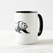 Fierce Panda - mutiger aggressiver Emblem-T - Shir Tasse (VorderseiteRechts)