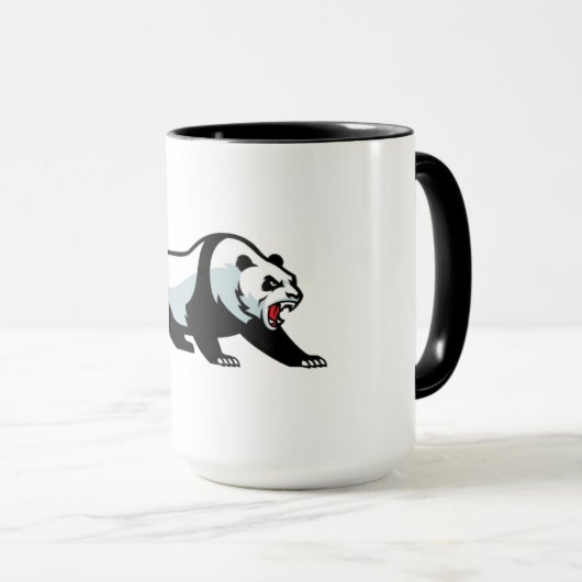 Fierce Panda - mutiger aggressiver Emblem-T - Shir Tasse (VorderseiteRechts)