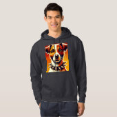 "Fierce & Playful: Jack Russell Vibes" 🐾 Hoodie (Vorne ganz)