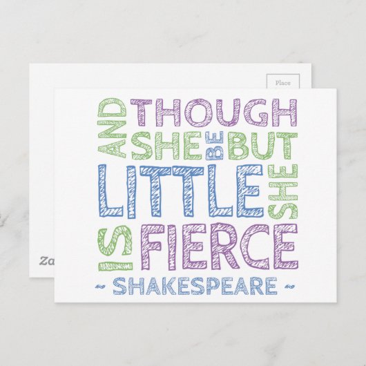 Fierce Postkarte (Vorne/Hinten)