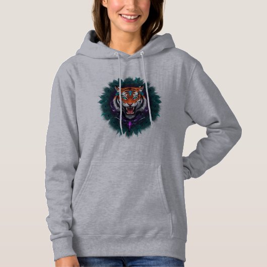 Fierce Psychedelic Tiger Hoodie 🐅 ✨ (Vorderseite)