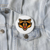 Fierce Raccoon Mascot Bold Wild Animal Graphic Button (Beispiel)
