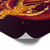Fierce Red Dragon Poster (Ecke)