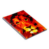 Fierce Red Lion Notizblock (Rechte Seite)