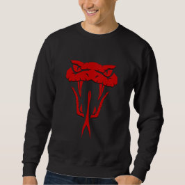 Fierce Red Snake Face Sweatshirt
