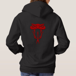Fierce Red Snake Face Unisex Hoodie