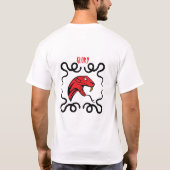 Fierce Red Snake Glory Design T-Shirt (Rückseite)