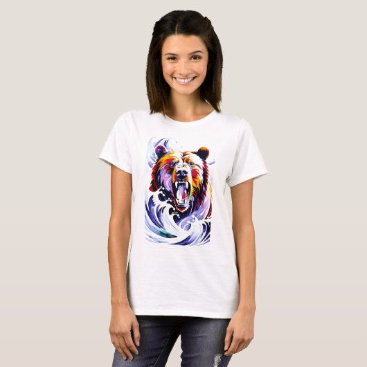 Fierce Roaring Bear T-Shirt (Vorne ganz)