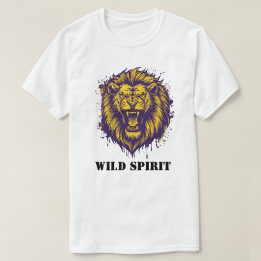 Fierce Roaring Lion Wild Spirit Graphic  T-Shirt (Design vorne)