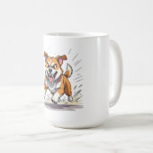 Fierce Running Dog – Power & Motion Illustration Kaffeetasse (VorderseiteRechts)