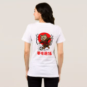 Fierce Samurai Cat Soccer for anime & Sports Fans Tri-Blend Shirt (Rückseite voll)