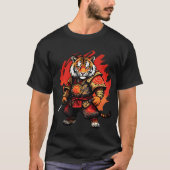Fierce Samurai Tiger T-Shirt (Vorderseite)