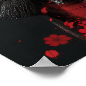 Fierce Samurai Warrior - Dark Red Skin Poster (Ecke)