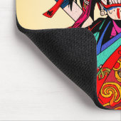 Fierce Samurai Warrior - farbenfrohe japanische Bu Mousepad (Ecke)