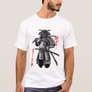 Fierce Samurai Warrior - Japanisch Bushido Art T-Shirt