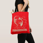 Fierce shark tornado art design for viral tasche (Von Nahem)