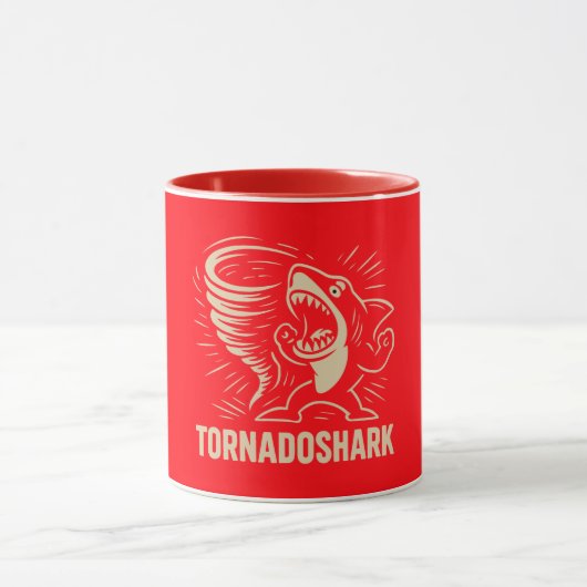 Fierce shark tornado art design for viral tasse (Zentrum)