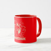 Fierce shark tornado art design for viral tasse (VorderseiteRechts)
