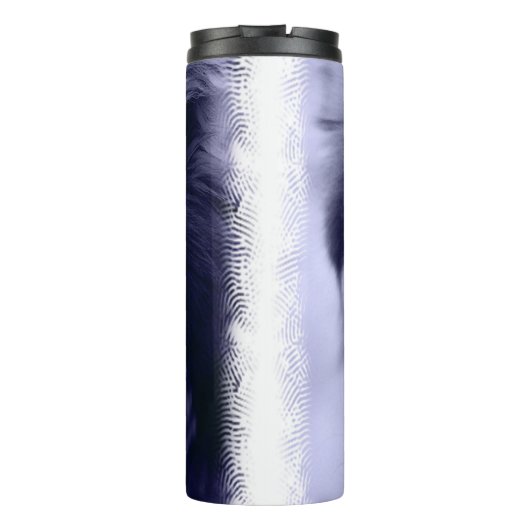 Fierce Siberian Husky Eyes Thermosbecher (Rückseite)