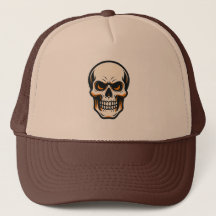 Fierce Skull Trucker Hat Coole Gothic Cap