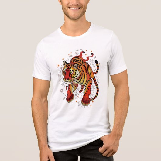 Fierce Spirit Tiger Tri-Blend Shirt (Vorderseite)