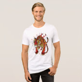 Fierce Spirit Tiger Tri-Blend Shirt (Vorderseite voll)