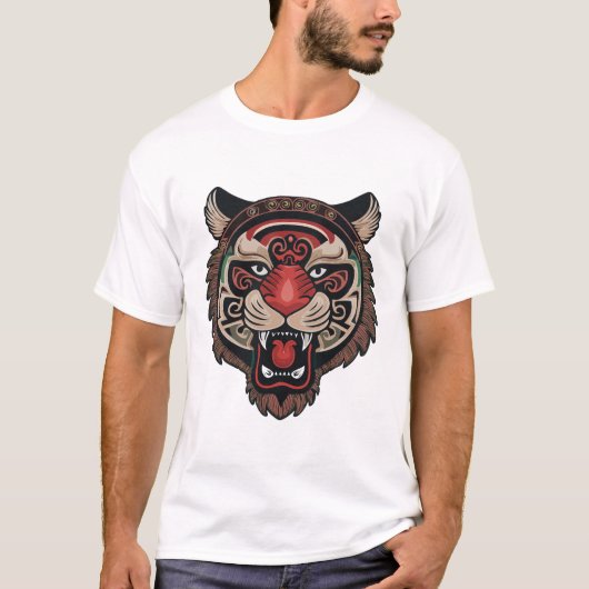 Fierce Stamm Tiger Face T-Shirt (Vorderseite)