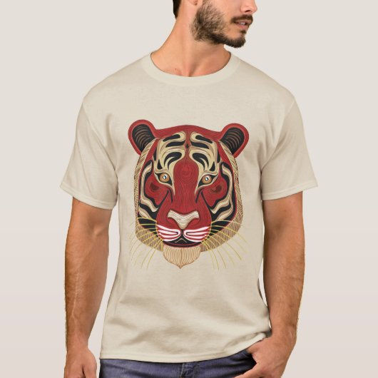 Fierce Stamm Tiger Face T-Shirt (Vorderseite)