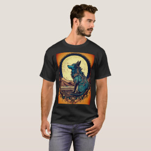 Fierce Stamm Wolf Howling am T - Shirt des Mondes