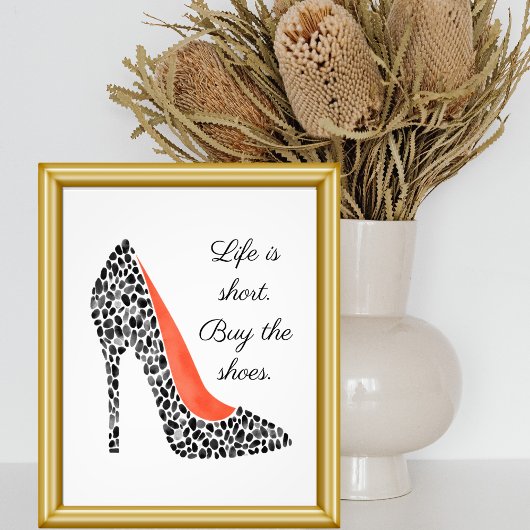Fierce Stiletto High Heel Chic Watercolor Custom Fotodruck