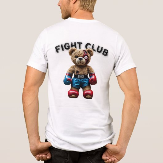 Fierce Teddy Bear mit Boxhandschuhen Tri-Blend Shirt (Rückseite)
