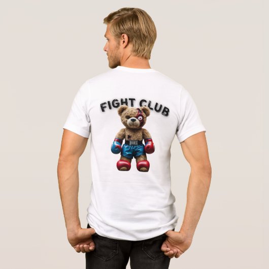 Fierce Teddy Bear mit Boxhandschuhen Tri-Blend Shirt (Rückseite voll)