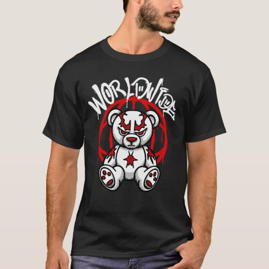Fierce Teddy Bear streetwear T-Shirt (Vorderseite)