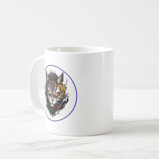 Fierce Tiger Anime Kaffeetasse (Vorderseite Links)