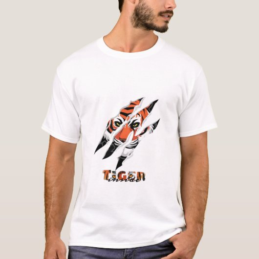 Fierce Tiger Claw Rip – Wild Beast Power Design T-Shirt (Vorderseite)