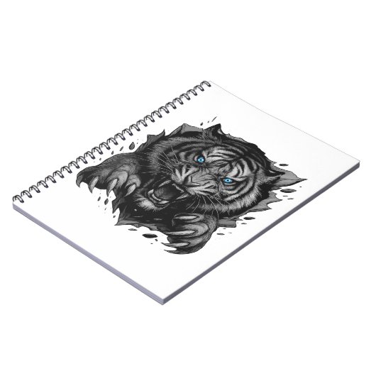 Fierce Tiger Durchbruch: Bold & Wild Notizblock (Linke Seite)