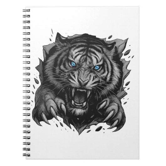 Fierce Tiger Durchbruch: Bold & Wild Notizblock (Vorderseite)