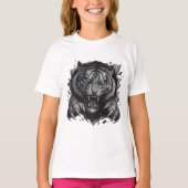 Fierce Tiger Durchbruch: Bold & Wild T-Shirt (Vorderseite)