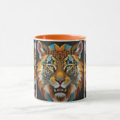 Fierce Tiger Face Art - Custom Graphic T Tasse (Zentrum)