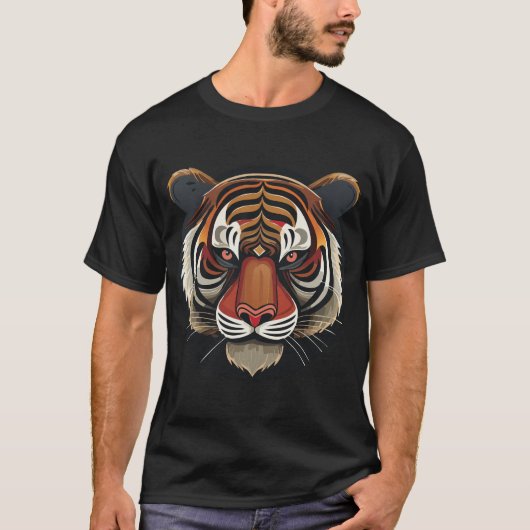 Fierce Tiger Face T-Shirt (Vorderseite)