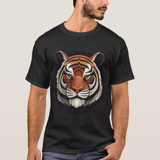 Fierce Tiger Face T-Shirt (Vorderseite)