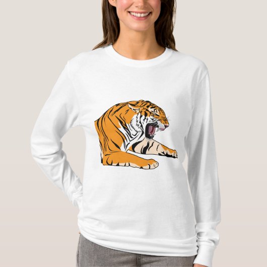 Fierce Tiger Grafisches T-Shirt"Shirt T-Shirt (Vorderseite)