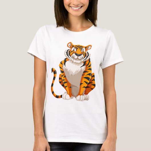 Fierce Tiger Grafisches T-Shirt"Shirt T-Shirt (Vorderseite)