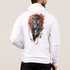 Fierce Tiger in Bewegung Hoodie