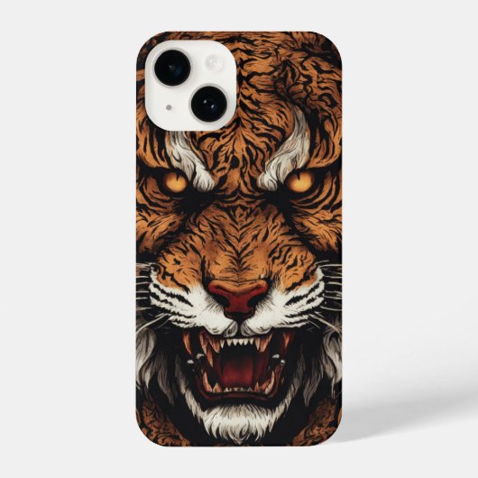 Fierce Tiger iPhone Cover - Roaring Protection for iPhone Hülle (Rückseite)