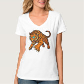 Fierce Tiger mit leuchtenden Augen Grafischer T -  T-Shirt (Vorderseite)